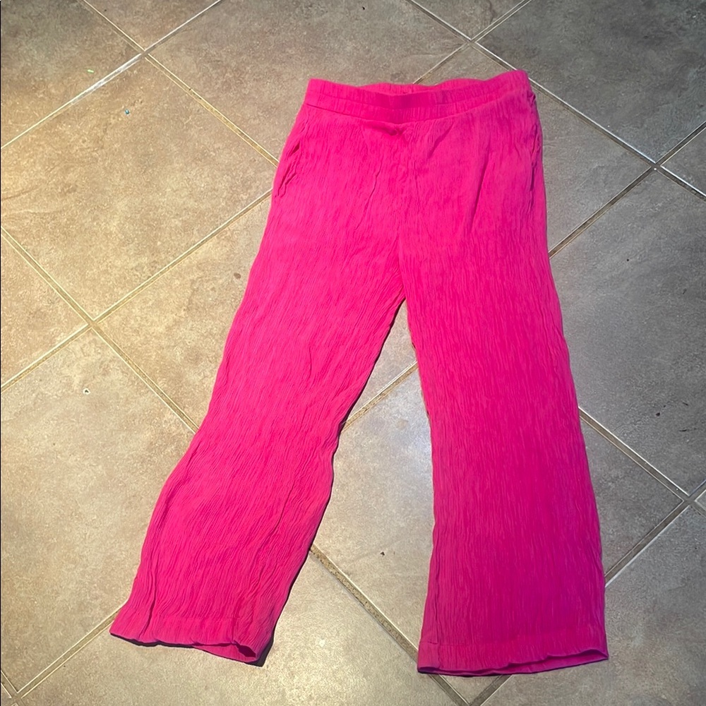 Modern Works High Rise pink Straight Leg Pants! Large
